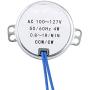 Synchronous Synchron Motor 50/60Hz AC 100-127V CCW/CW 4W Geared Motor 0.8-1RPM / 2.5-3RPM / 10-12RPM / 15-18RPM (0.8-1RPM)