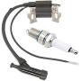 Ignition Coil For Honda GX120 GX160 GX200 Engine Generator Rototiller 4589693 30500-ZE1-073 with Spark Plug Air Filter by TOPEMAI