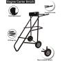 LEADALLWAY Outboard Boat Motor Stand Carrier Cart Dolly Storage Pro Heavy Duty Multi Purposed Engine Stand