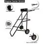 LEADALLWAY Outboard Boat Motor Stand Carrier Cart Dolly Storage Pro Heavy Duty Multi Purposed Engine Stand
