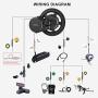 BAFANG 48V 500W Mid Drive Kit : BBS02 Motor with Battery (Optional), 8Fun Electric Bike Mid Mount Motor with Display & Chainring, DIY eBike Conversion Kit for Mountain Road Commuter Bicycle