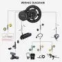 BAFANG 48V 500W Mid Drive Kit : BBS02 Motor with Battery (Optional), 8Fun Electric Bike Mid Mount Motor with Display & Chainring, DIY eBike Conversion Kit for Mountain Road Commuter Bicycle