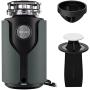 Hissun Garbage Disposal 3/4HP with Power Cord, Food Waste Disposal Continuous Feed, DC Vortex Motor Sink Garbage Disposals for Home Kitchen
