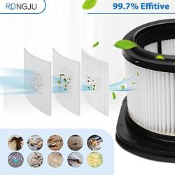 RONGJU IZ362H Filter 2 PACK Filters and 6 PACK Foam & 6 PACK Flet Filter Kit Compatible with Shark Upright Vacuum IZ162H, IZ362H, IZ363HT, IZ440H, IZ462H, IZ483H, Compare to Part XHF161H
