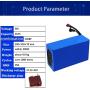 36V 25Ah E-Bike Lithium Ion Battery, for 100W-500W Motors, Comes with 42V Charger, Rechargeable Replacement Battery Pack, Built-in BMS