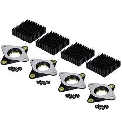 BIGTREETECH Direct Nema17 Damper Stepper Motor Steel and Rubber Vibration Dampers with M3 Screw for Creality CR 10, 10S, Ender 3 and Other 3D Printers (Pack of 4)