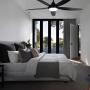 Indoor Ceiling Fan Light Fixtures - Black Remote LED 56 Ceiling Fans For Bedroom,Living Room,Dining Room Including Motor,5-Blades,Remote Switch