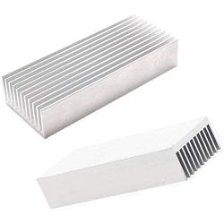 Easycargo 2pcs 40mm Heatsink 100mm x 40mm x 20mm with Thermal Conductive Adhesive Epoxy Glue, Aluminum Cooler Heat Sink for Water Cooling LED Power Amplifier TEC1-12706 Thermoelectric Module