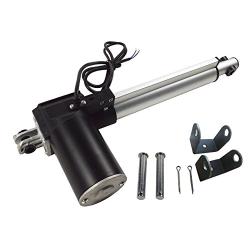 INTBUYING Electric Linear Actuator 100mm（3.94inch）12V DC with Mounting Bracket Heavy Duty 6000N/1320LB Actuators Controller