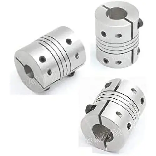 3Pcs 6.35x8mm Flexible Couplers CNC Motor Jaw Shaft 6.35mm To 8mm Aluminum Flexible Couplings Stepper Motor Connector D25L30 Fo CNC Router Milling Engraving Machine
