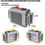 YYUNA Technology Power Function Motorized Kit, 5PCS Building Blocks Power Kit, Including 2 Medium Motors, 1Battery Box(6AAA Batteries Not Included), 1 2.4G Infrared Remote Control, 1 2.4G Receiver