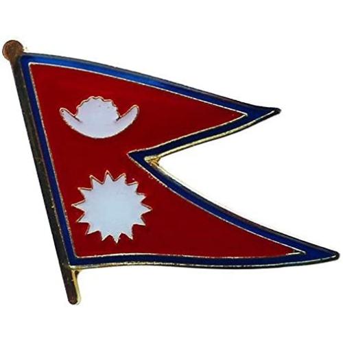 MWS Nepal Country Flag Bike Motorcycle Hat Cap Lapel Pin