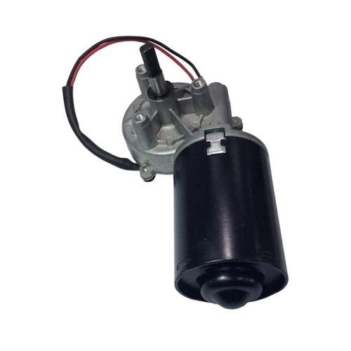 AZSSMUK DC Permanent Magnet Carbon Brush Garage Door Gear Motor Reversible Power 30W (12V, Left Double-Flat Shaft, 50RPM)