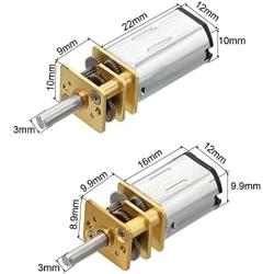 MECCANIXITY DC6V 35RPM DC3V 9RPM Micro Gear Box Speed Reduction Motor Electric Geared Motors with 2 Terminals