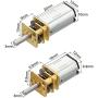MECCANIXITY DC6V 35RPM DC3V 9RPM Micro Gear Box Speed Reduction Motor Electric Geared Motors with 2 Terminals