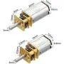 MECCANIXITY DC6V 35RPM DC3V 9RPM Micro Gear Box Speed Reduction Motor Electric Geared Motors with 2 Terminals