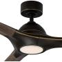 Woody Smart Indoor and Outdoor 3-Blade Ceiling Fan 60in Oil Rubbed Bronze/Dark Walnut with 3000K LED Light Kit and Remote Control works with Alexa, Google Assistant, Samsung Things, and iOS or Android App