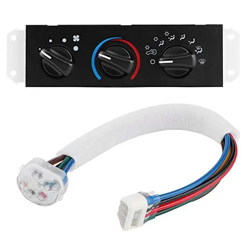 Temperature Control Panel, Auto Car A/C HeaterHVAC Climate Control with Blower Motor Switch HS-373 55037473AB Fit for Jeep Wrangler