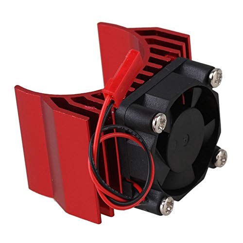 Mxfans Red Aluminum Alloy Motor Heatsink with Fan N10095 for RC 1:10 Car 540 550 Motor Heat Sink