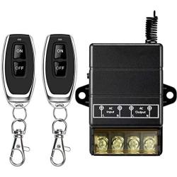 VONVOFF Wireless Remote Switch,AC110V/120V/240V/ Relay RF Remote Control Light Switches for Pump Security Systems with 328 ft Long Range