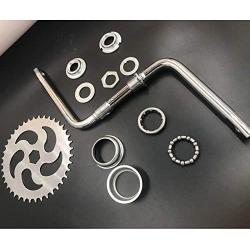 CDHPOWER 2Cup Wide Pedal Crank Kit One-Piece Crank for 2 Stroke 4 Stroke Motor Gas Motorized Bike 48cc/66cc/80cc