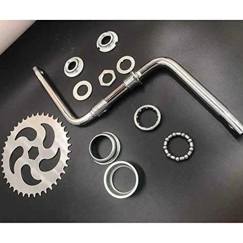 CDHPOWER 2Cup Wide Pedal Crank Kit One-Piece Crank for 2 Stroke 4 Stroke Motor Gas Motorized Bike 48cc/66cc/80cc