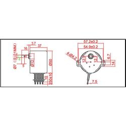 Bringsmart 50KTYZ 110V 10rpm AC Synchronous Motor CW/CCW Gear Motor Low Noise Slow Speed Reducer Motor for Barbecue Motor