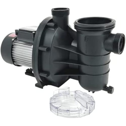 FibroPool 0.75HP Swimming Pool Pump for Above Ground Pools - 3/4 Horsepower - Designed and Assembled in USA - Hose Adapters Included - High Efficiency Single Speed Motor With Clear Top Lid - ABG075
