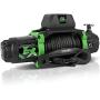STEGODON New 13500 lb. Load Capacity Electric Winch Genesis,12V Synthetic Rope Electric Winch with Hawse Fairlead,Waterproof IP67 Winch with 2 in 1Wireless/Wired Handheld Remote(Jungle EX)
