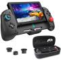 NexiGo Nintendo Switch Accessories Holiday Bundle, Ergonomic Controller (Black) for Nintendo Switch with 6-Axis Gyro, Dual Motor Vibration, Game Storage Case with 10 Game Card Holders