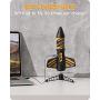 SainSmart Jr. Rocket Launcher for Kids - Motorized Air Rocket, Self-Launching Outdoor Toy for Age 8-12 with Parachute Safely Land, Launch up to 200 ft, Black