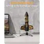 SainSmart Jr. Rocket Launcher for Kids - Motorized Air Rocket, Self-Launching Outdoor Toy for Age 8-12 with Parachute Safely Land, Launch up to 200 ft, Black
