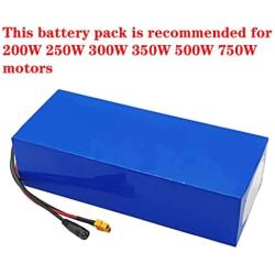 Grideto 48V Electric Bicycles Lithium Battery 48V 15AH 13S 5P E-Bike Battery with BMS Protection and Charger for 750W 500W 350W 250W 200W EBike Motor