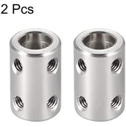 uxcell 8mm to 8mm Bore Rigid Coupling Set Screw L22XD14 Stainless Steel,Shaft Coupler Connector,Motor Accessories,2pcs