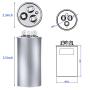 Condensateur à double action CBB65B 40/5 µF ±6% 370/440 VAC, UL Listing pour Condenseurs de Démarrage de Moteur, Remplacement pour Climatiseurs Évaporatifs ou de Compression Condensateur à double action CBB65B 40/5 µF ±6% 370/440 VAC, UL Listing pour Condenseurs de Démarrage de Moteur, Remplacement pour Climatiseurs Évaporatifs ou de Compression