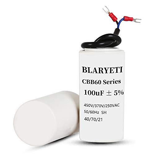 BLARYETI CBB60 100uF Motor Running Capacitor Start Capacitor for Air Conditioner AC 450V/370V/250V 50/60Hz 5%