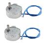 Fielect 2Pcs Synchronous Motor AC 110V 5-6RPM Turntable Motor CW/CCW Direction 4W TYC-50 Single Flat Shaft