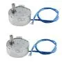 Fielect 2Pcs Synchronous Motor AC 110V 5-6RPM Turntable Motor CW/CCW Direction 4W TYC-50 Single Flat Shaft