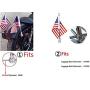Motorcycle Flagpole Mount Set & 6