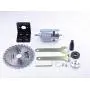 Kit de scie circulaire haute puissance et couple, 12V/24V DC, pour table, avec jeu de maillons et lame. Kit de scie circulaire haute puissance et couple, 12V/24V DC, pour table, avec jeu de maillons et lame.