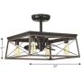 Briarwood Collection 22-Inch 3-Blade AC Motor Farmhouse Ceiling Fan Antique Bronze