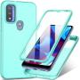for Moto G Pure Phone Case: Protective Rugged Silicone Cover - Drop Full Protection Shockproof - Durable Aesthetic Matte Cases for Motorola Moto G Pure - Slim Cute Girly Phone Case (Mint Green)