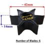 Boat Motor Water Pump Impeller 309-65021 0 M 47-95289 95289 for Tohatsu Nissan Mercury Quicksilver Outboard 2.5HP 3.5HP 2/4 stroke Engine