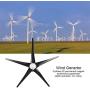 1600W Windmill Generator 5 Blade Small Wind Turbines Kit Industrial Energy Equipment (Black 24V)