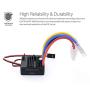 Globact 550 12T Brushed Motor and 60A Brushed ESC for Rc 1/10 Scale Electric Short Course Truck Traxxas Slash 2WD/4WD Redcat ARRMA AXIAL HPI HELION 10SC HSP Wltoys Kyosho