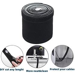 Taruimoo trolling motor wire extension、Cable Management Sleeve, Cuttable Neoprene Troll Sleeve，for Management to Hide and Cover Wire and Extension Cords - Black/White 60in (1-Pack)