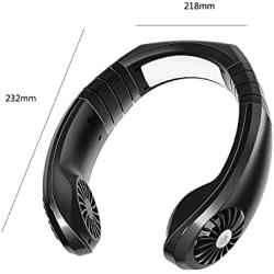 WACZJ Neck Fan USB Rechargeable 3 Speeds Ultra Quiet Long Battery Life Headphones Design for Outdoor Suitable for Running and Climbing,Purple