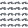 IYSHOUGONG 20PCS Liquid Tight Connector 1/2 Inch 90 Degree Flexible Conduit Liquid Tight Connector Non Metallic Electrical Conduit Connector Fitting Electrical PVC Conduit Fittings UL Listed