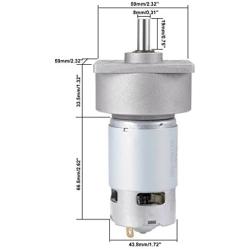 uxcell® 12V DC 150 RPM Gear Motor High Torque Electric Reduction Gearbox Centric Output D Shaft