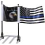 MASION 6x9 American Eagle Flags for Motorcycles Flag Mounts and Flags Flagpole, Fit for Harley Davidson Honda 750 Shadow Goldwing CB VTX CBR Yamaha